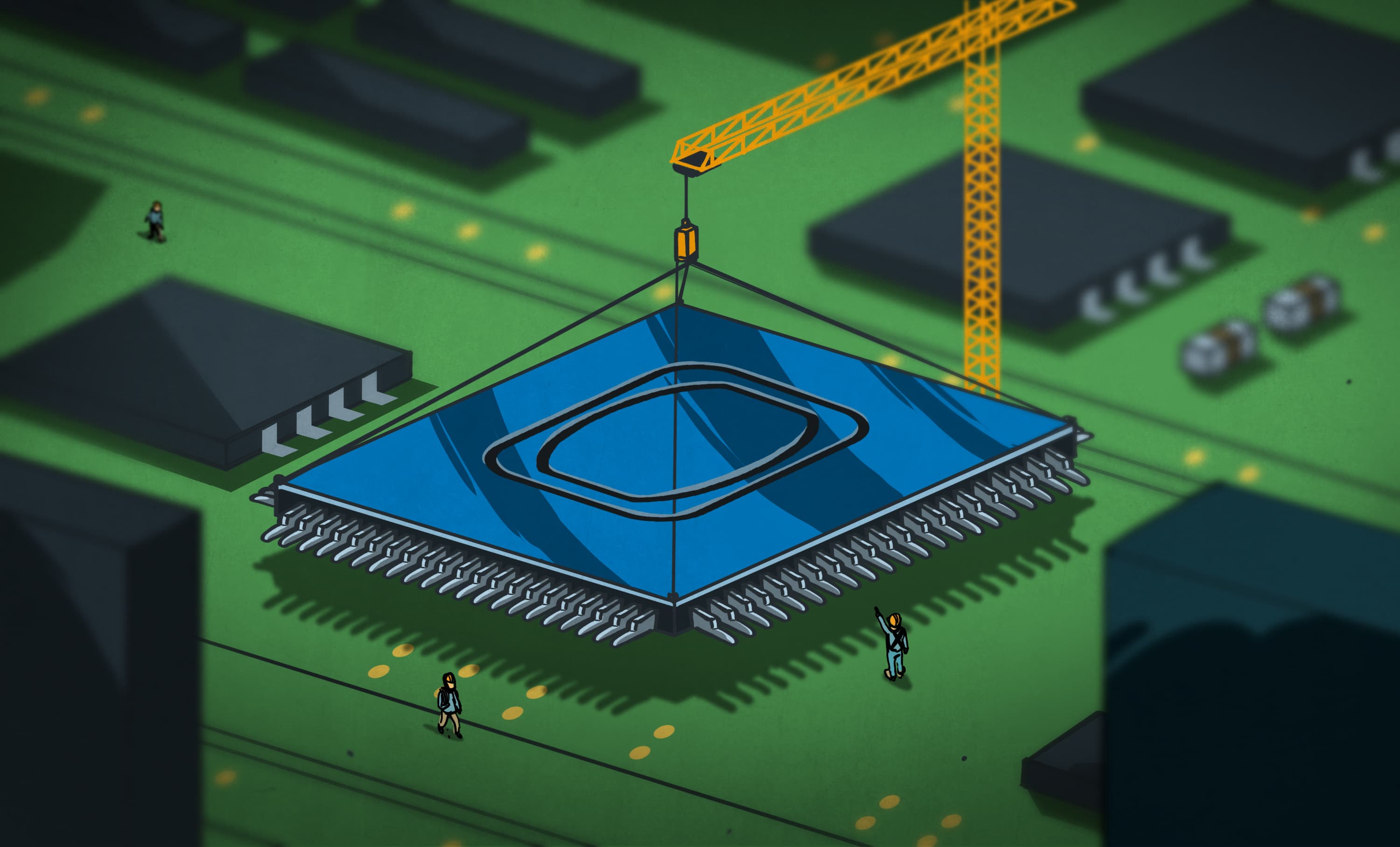 Illustration for the Hackaday series The FPGA Chronicles